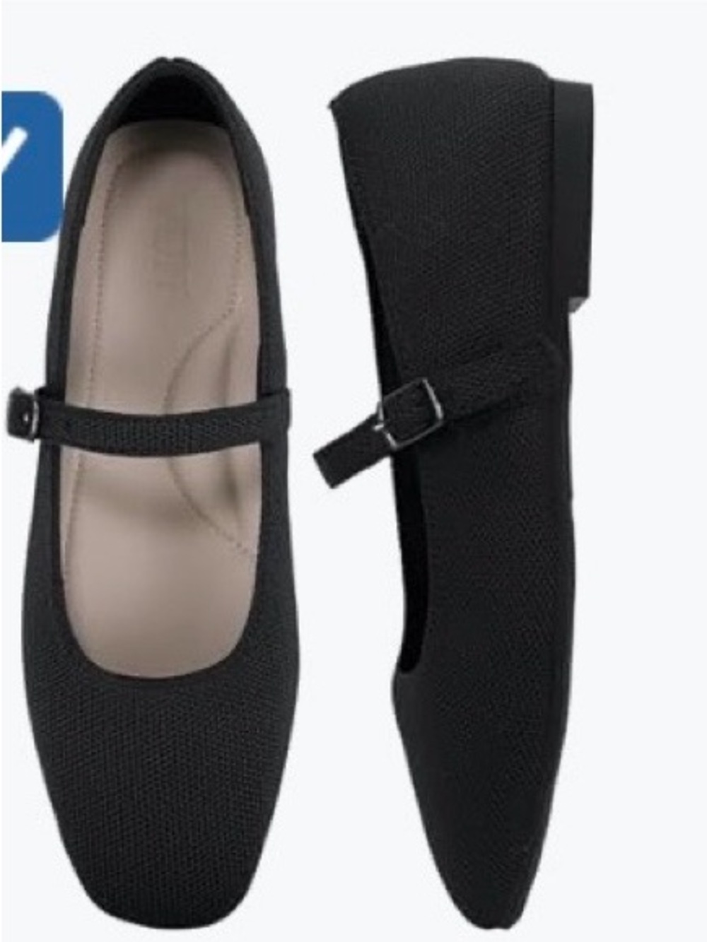 Classic Mary Jane Flats - Black